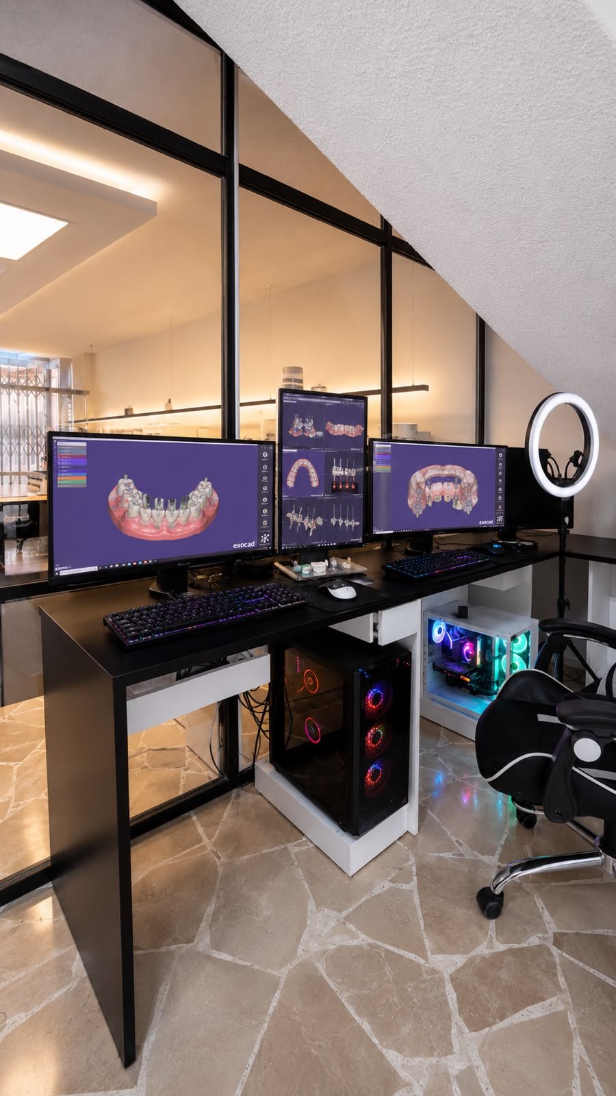 Estación de diseño CAD/CAM dental de Sonrisas 3D en Guayaquil